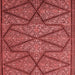 Round Patterned Cranberry Red Rug, pat2216rd