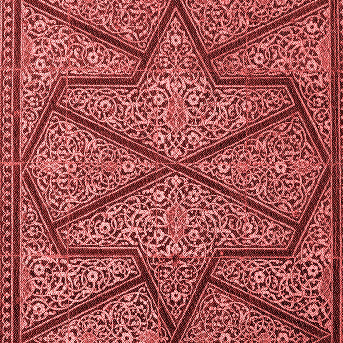 Patterned Cranberry Red Rug, pat2216rd