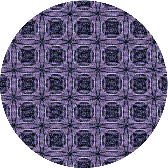 Square Patterned Light Purple Rug, pat2217blu