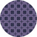Square Patterned Light Purple Rug, pat2217blu