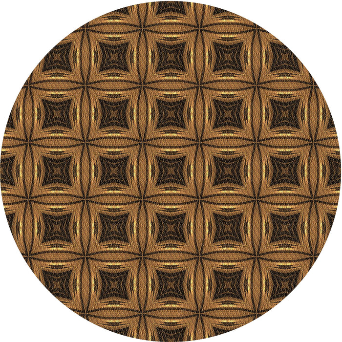 Square Patterned Red Rug, pat2217brn