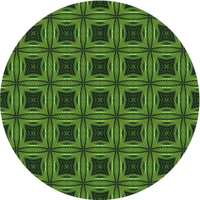 Square Machine Washable Transitional Dark Forest Green Rug in a Living Room, wshpat2217grn