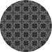 Square Machine Washable Transitional Charcoal Black Rug in a Living Room, wshpat2217gry