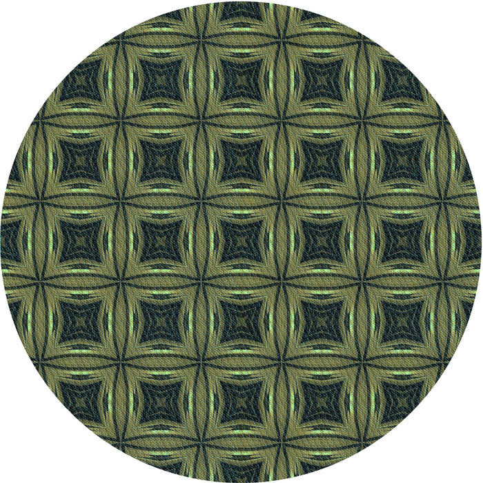 Square Machine Washable Transitional Olive Green Rug in a Living Room, wshpat2217lblu