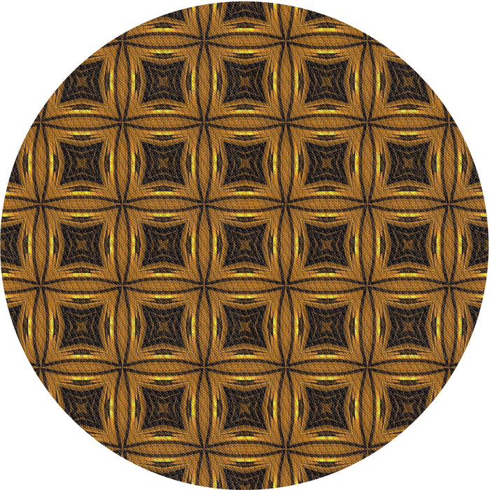 Sideview of Patterned Red Novelty Rug, pat2217