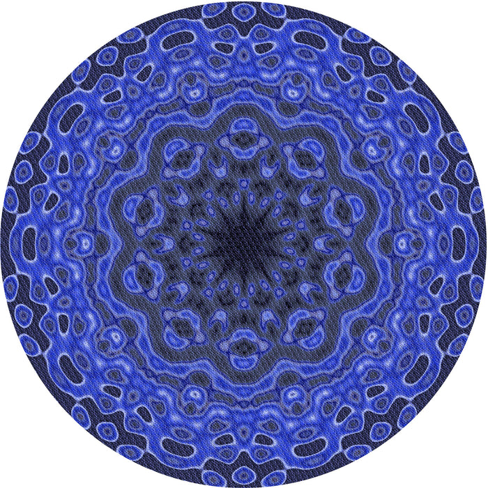 Square Machine Washable Transitional Denim Dark Blue Rug in a Living Room, wshpat2218blu