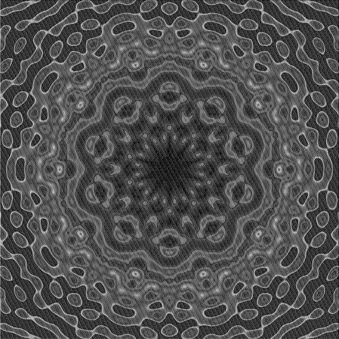 Round Patterned Charcoal Black Rug, pat2218gry