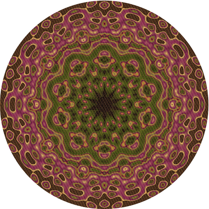 Square Patterned Dark Bisque Brown Rug, pat2218org