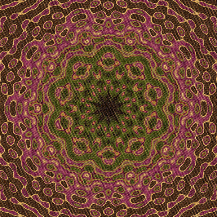 Round Patterned Dark Bisque Brown Rug, pat2218org