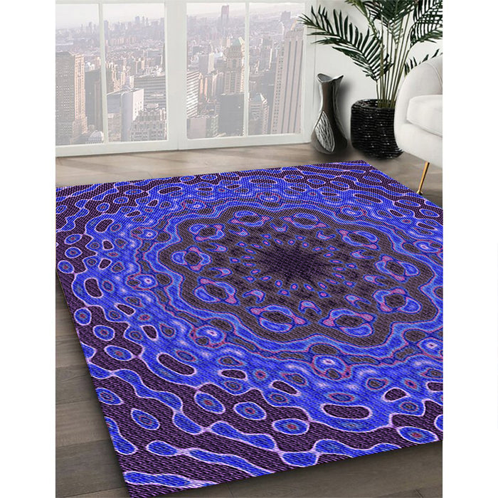 Machine Washable Transitional Purple Rug in a Family Room, wshpat2218pur