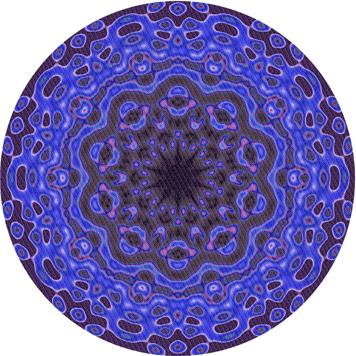 Square Patterned Purple Rug, pat2218pur