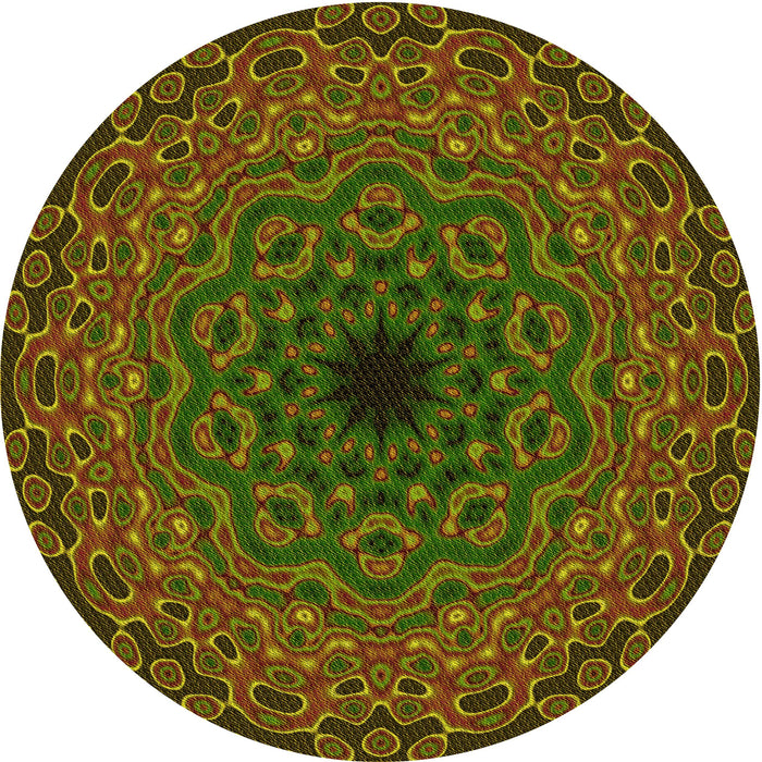 Square Patterned Red Brown Rug, pat2218yw