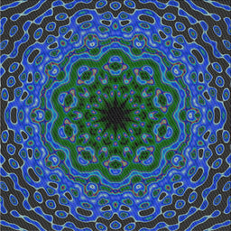 Square Patterned Deep-Sea Green Novelty Rug, pat2218