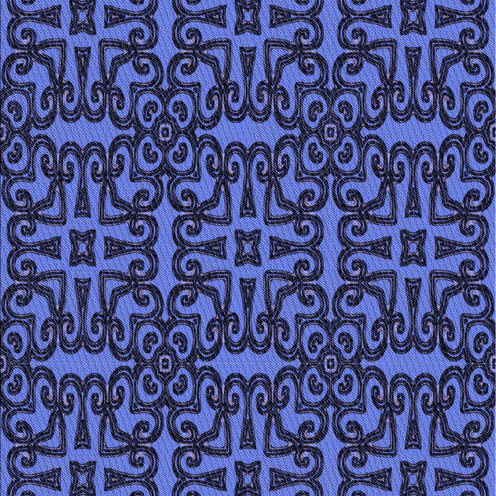 Patterned Royal Blue Rug, pat2219blu