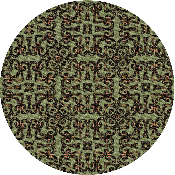 Square Patterned Midnight Gray Rug, pat2219brn