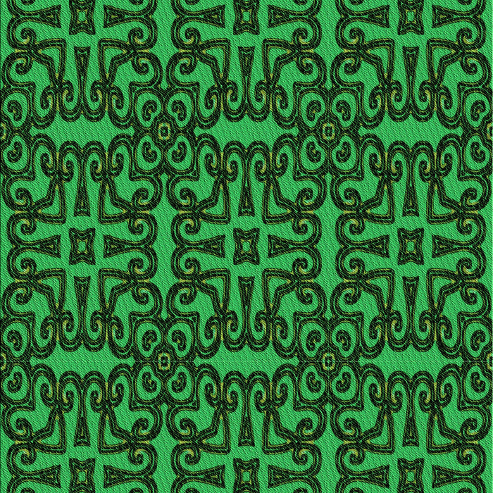 Patterned Dark Forest Green Rug, pat2219grn