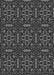 Patterned Charcoal Black Rug, pat2219gry