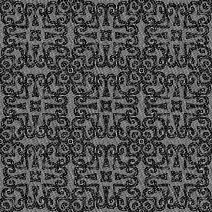 Round Patterned Charcoal Black Rug, pat2219gry