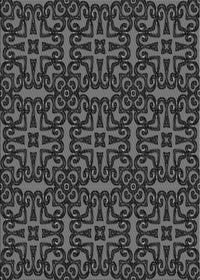 Machine Washable Transitional Charcoal Black Rug, wshpat2219gry