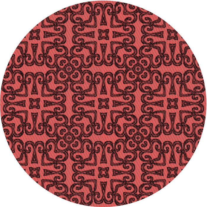 Square Machine Washable Transitional Red Rug in a Living Room, wshpat2219rd
