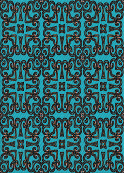 Machine Washable Transitional DarkTurquoise Green Rug, wshpat2219