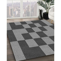 Patterned Gunmetal Gray Rug, pat222gry