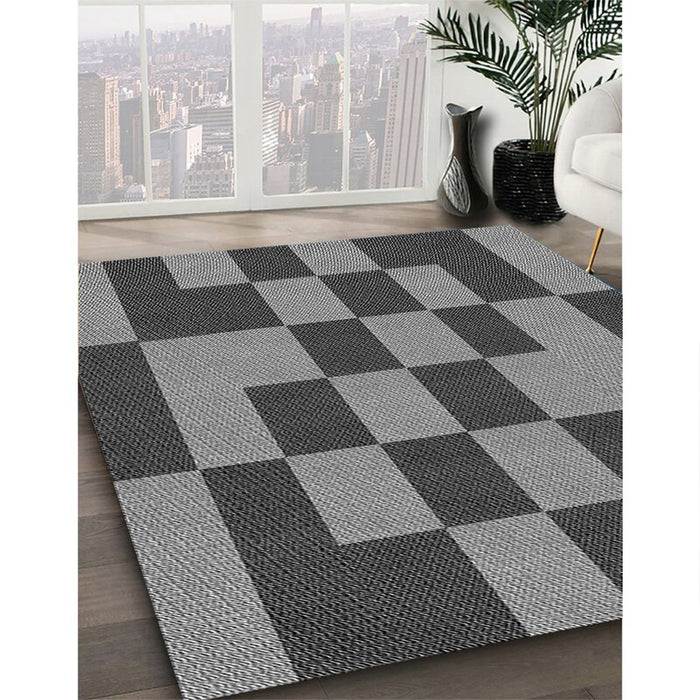 Patterned Gunmetal Gray Rug in Family Room, pat222gry