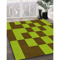 Patterned Pistachio Green Rug, pat222yw