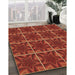 Machine Washable Transitional Red Rug in a Family Room, wshpat2220brn