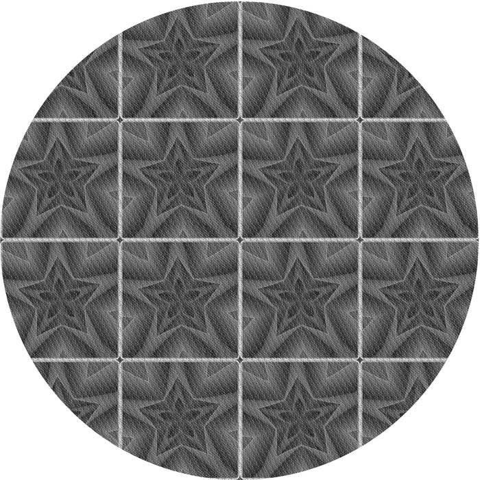 Square Patterned Gray Rug, pat2220gry