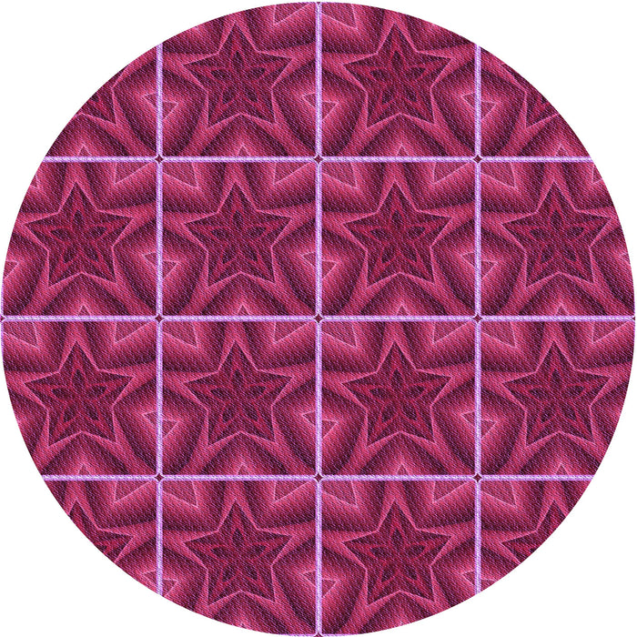 Square Patterned Crimson Red Rug, pat2220pur