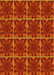 Patterned Orange Red Orange Rug, pat2220yw