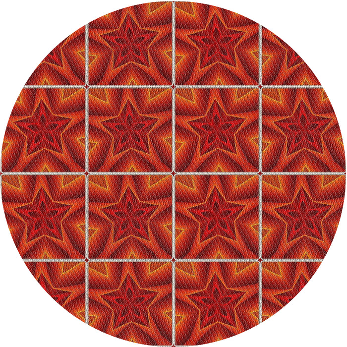 Square Machine Washable Transitional Orange Rug, wshpat2220