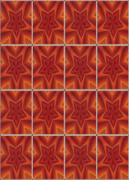 Patterned Orange Novelty Rug, pat2220