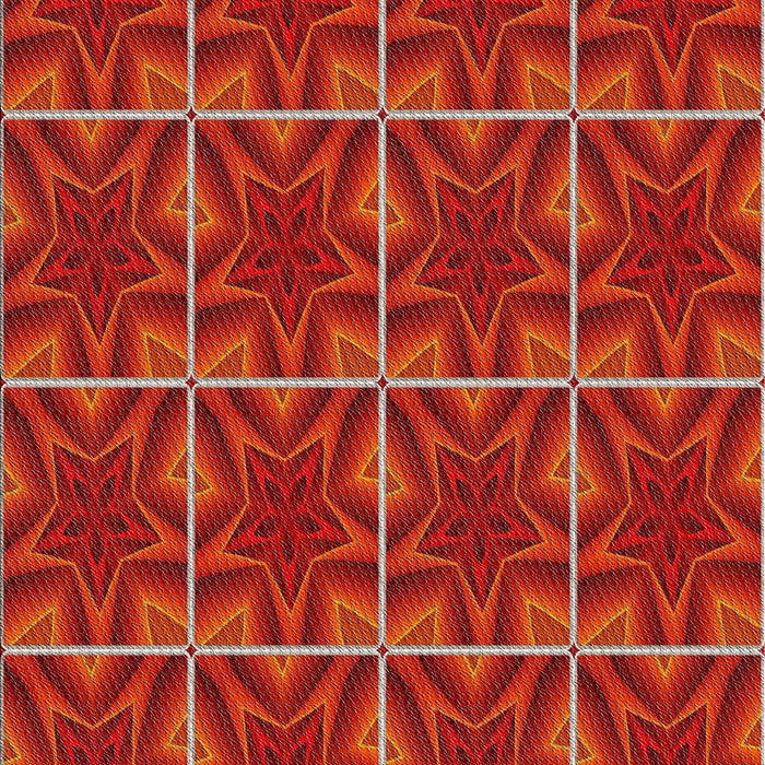 Patterned Orange Novelty Rug, pat2220