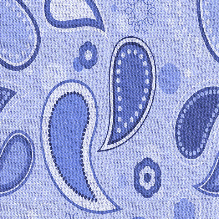 Patterned Sea Blue Rug, pat2221blu
