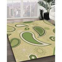 Patterned Mustard Yellow Rug, pat2221brn