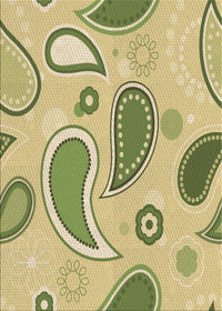 Machine Washable Transitional Mustard Yellow Rug, wshpat2221brn