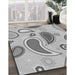 Patterned Platinum Gray Rug in Family Room, pat2221gry