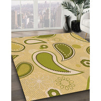 Patterned Dark Golden Brown Rug, pat2221org