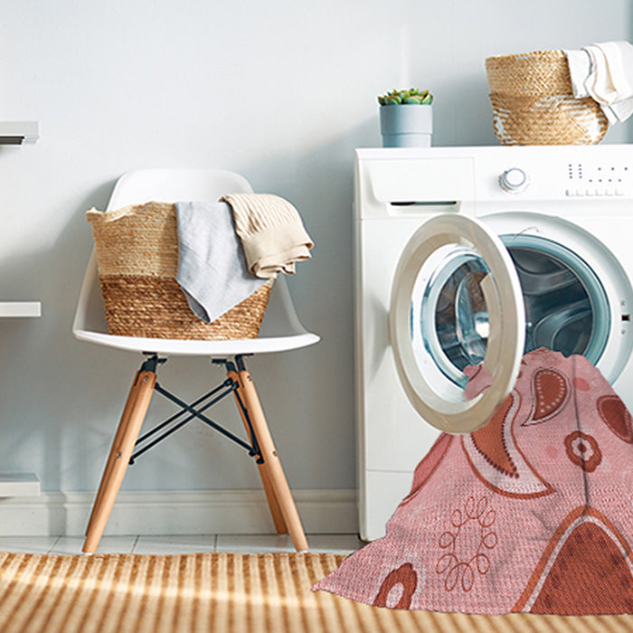 Machine Washable Transitional Red Rug in a Washing Machine, wshpat2221rd