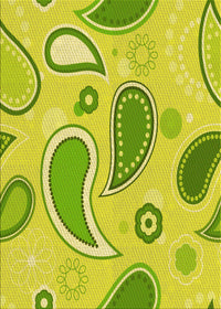 Machine Washable Transitional Pistachio Green Rug, wshpat2221yw