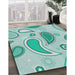 Machine Washable Transitional Mint Green Rug in a Family Room, wshpat2221