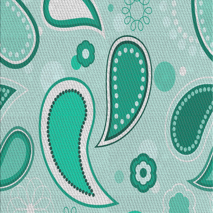 Machine Washable Transitional Mint Green Rug, wshpat2221