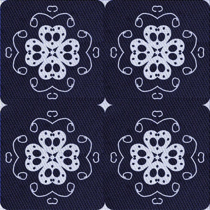 Round Patterned Purple Rug, pat2222blu