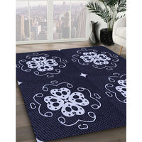 Patterned Purple Rug, pat2222blu