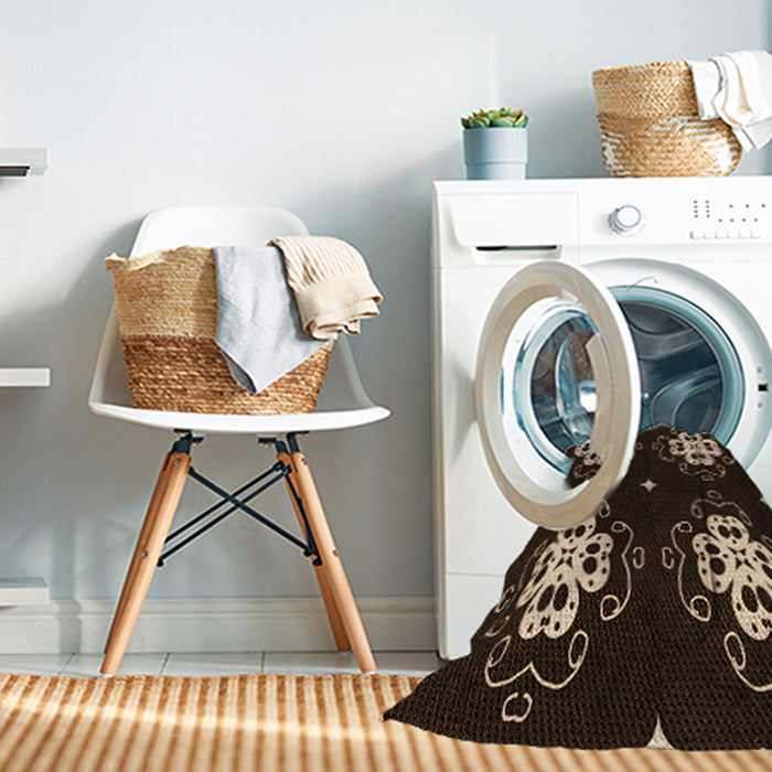 Machine Washable Transitional Black Rug in a Washing Machine, wshpat2222org