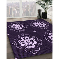 Patterned Purple Sage Bush Purple Rug, pat2222pur