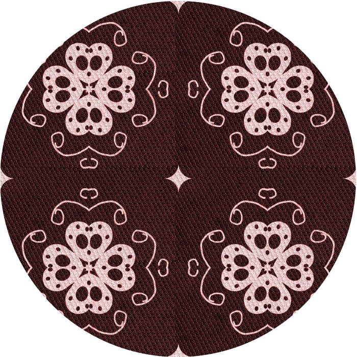 Square Patterned Chocolate Brown Rug, pat2222rd