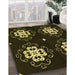 Patterned Black Rug in Family Room, pat2222yw